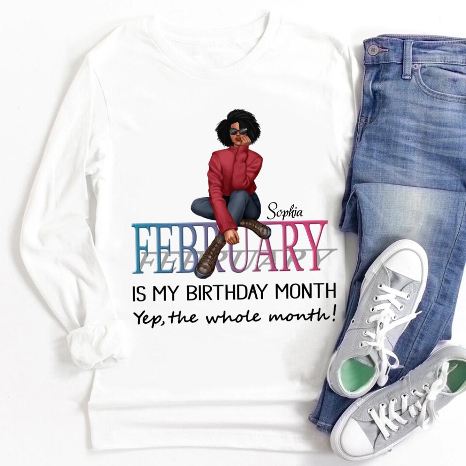 February Birthday Shirt, Custom Birthday Shirt, Queens was Born In February, February Birthday Shirts For Woman, February Birthday Gifts