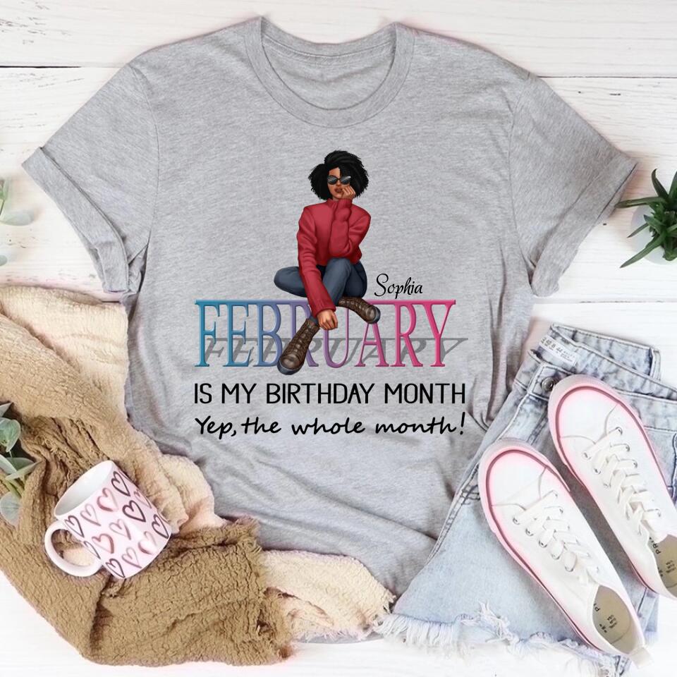 February Birthday Shirt, Custom Birthday Shirt, Queens was Born In February, February Birthday Shirts For Woman, February Birthday Gifts