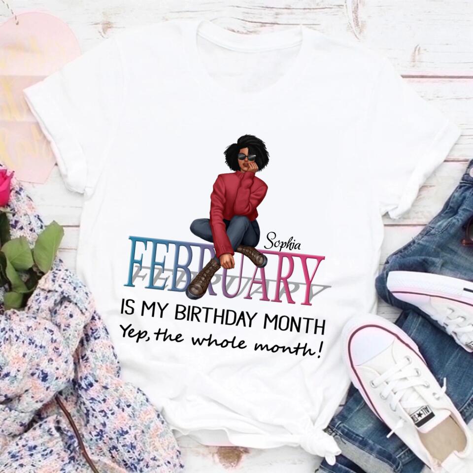 February Birthday Shirt, Custom Birthday Shirt, Queens was Born In February, February Birthday Shirts For Woman, February Birthday Gifts