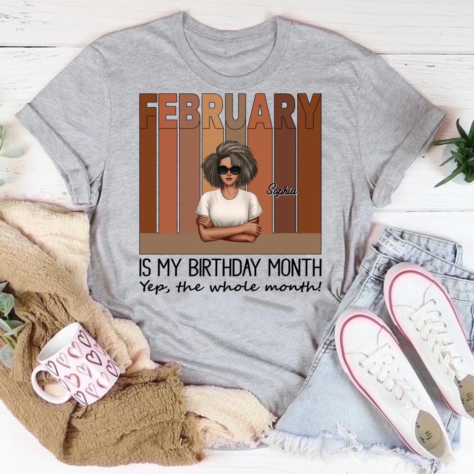 February Birthday Shirt, Custom Birthday Shirt, Queens was Born In February, February Birthday Shirts For Woman, February Birthday Gifts