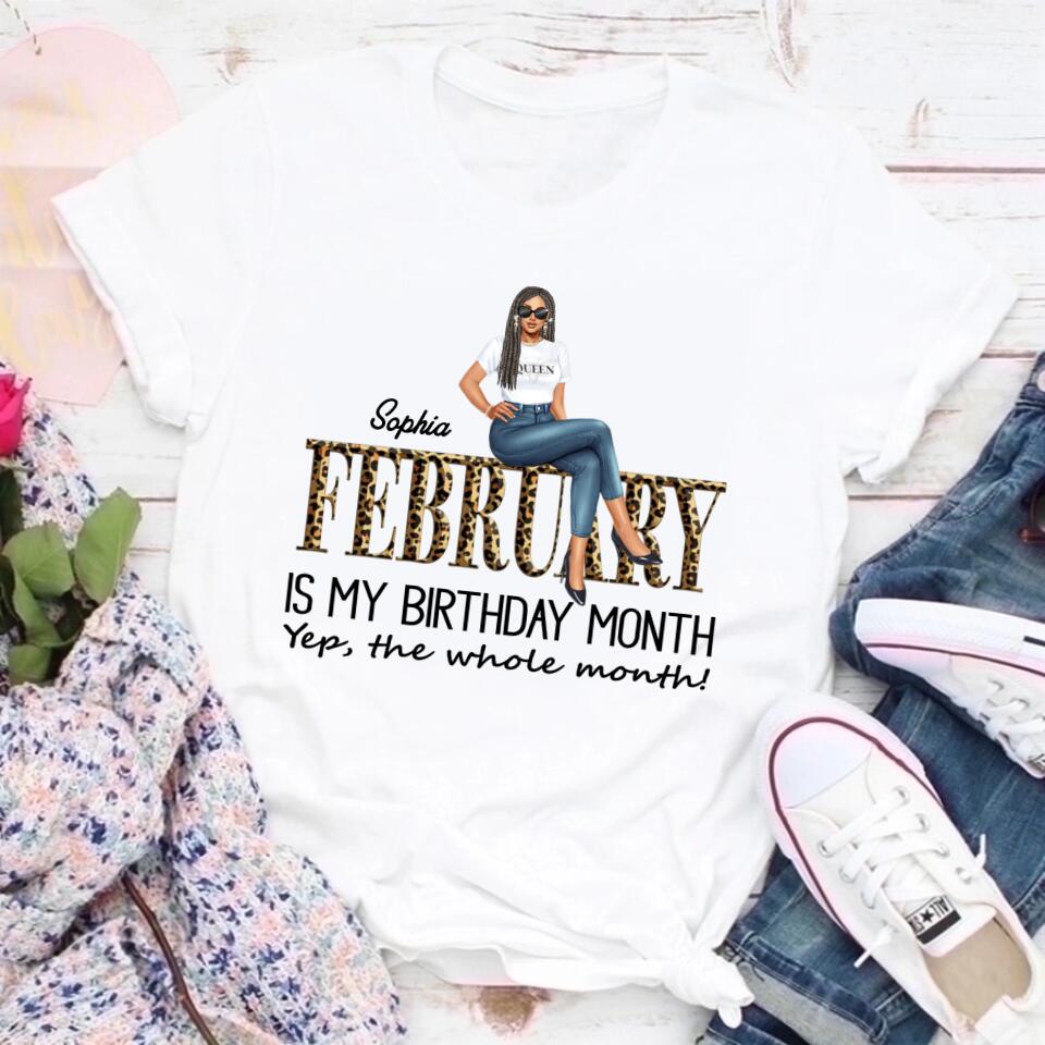 February Birthday Shirt, Custom Birthday Shirt, Queens was Born In February, February Birthday Shirts For Woman, February Birthday Gifts