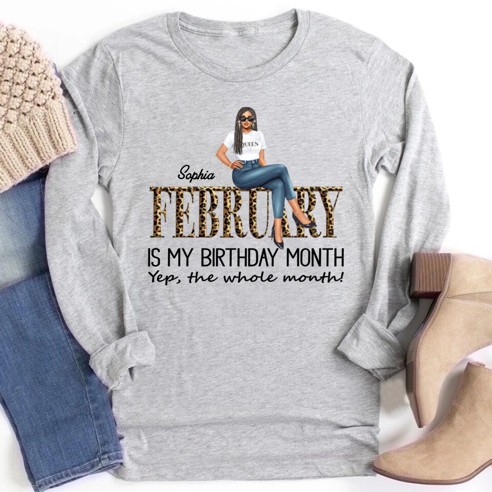 February Birthday Shirt, Custom Birthday Shirt, Queens was Born In February, February Birthday Shirts For Woman, February Birthday Gifts