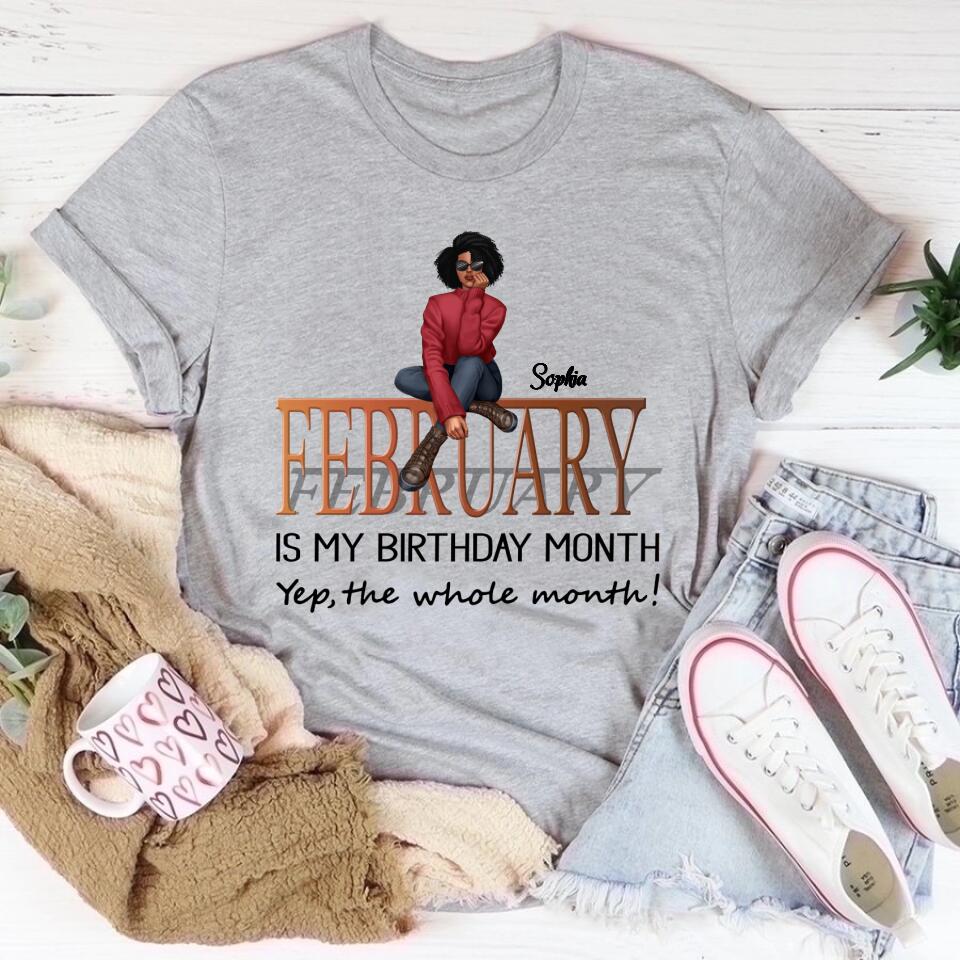 February Birthday Shirt, Custom Birthday Shirt, Queens was Born In February, February Birthday Shirts For Woman, February Birthday Gifts