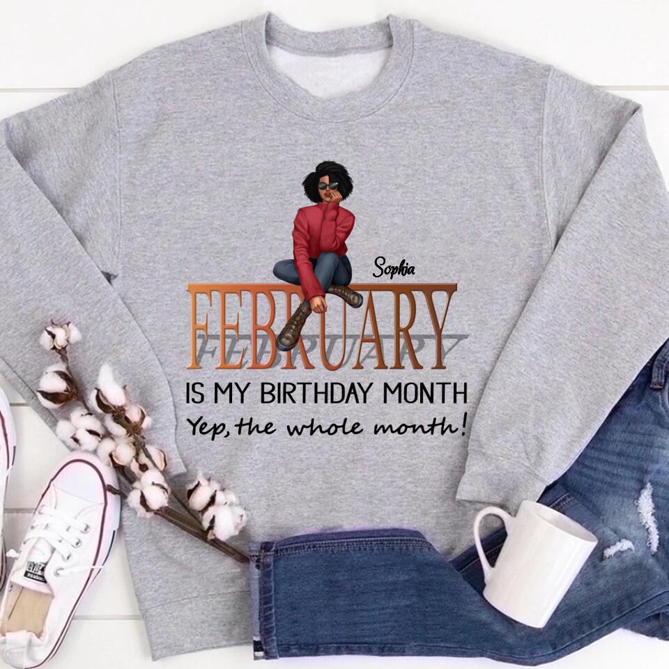 February Birthday Shirt, Custom Birthday Shirt, Queens was Born In February, February Birthday Shirts For Woman, February Birthday Gifts