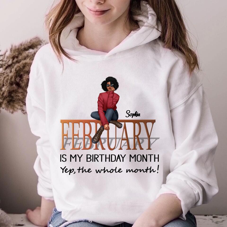February Birthday Shirt, Custom Birthday Shirt, Queens was Born In February, February Birthday Shirts For Woman, February Birthday Gifts