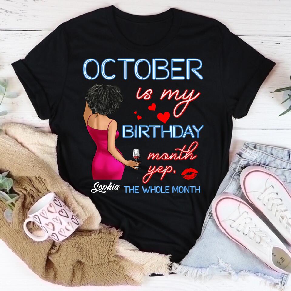 October Birthday Shirt, Custom Birthday Shirt, Queens was Born In October, October Birthday Shirts For Woman, October Birthday Gifts