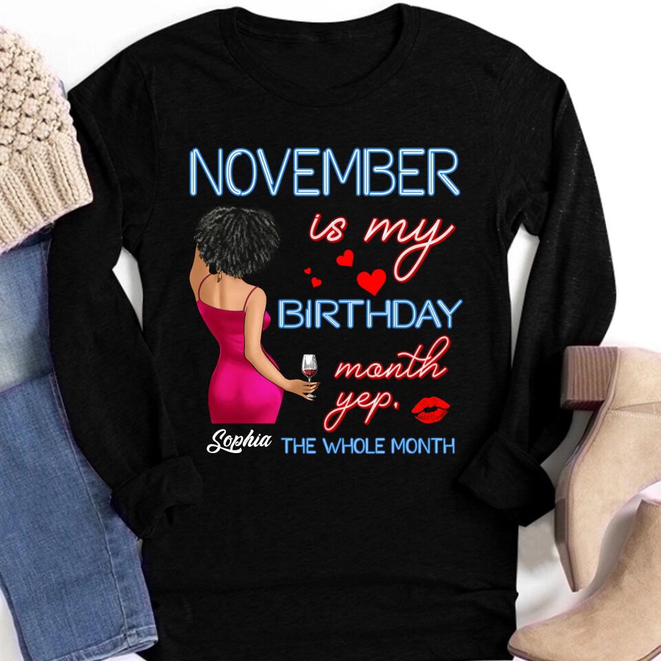 November Birthday Shirt, Custom Birthday Shirt, Queens was Born In November, November Birthday Shirts For Woman, November Birthday Gifts