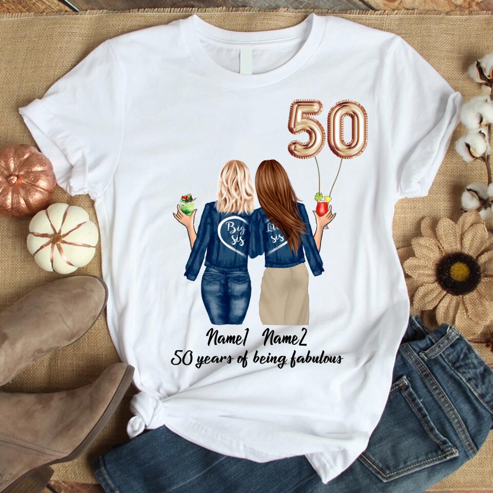 50th Birthday Shirt, Born In 1973 Birthday Shirt, 50th Birthday Gift For Sisters, Sista, Soul Sister, Best Friend, BFF, Bestie