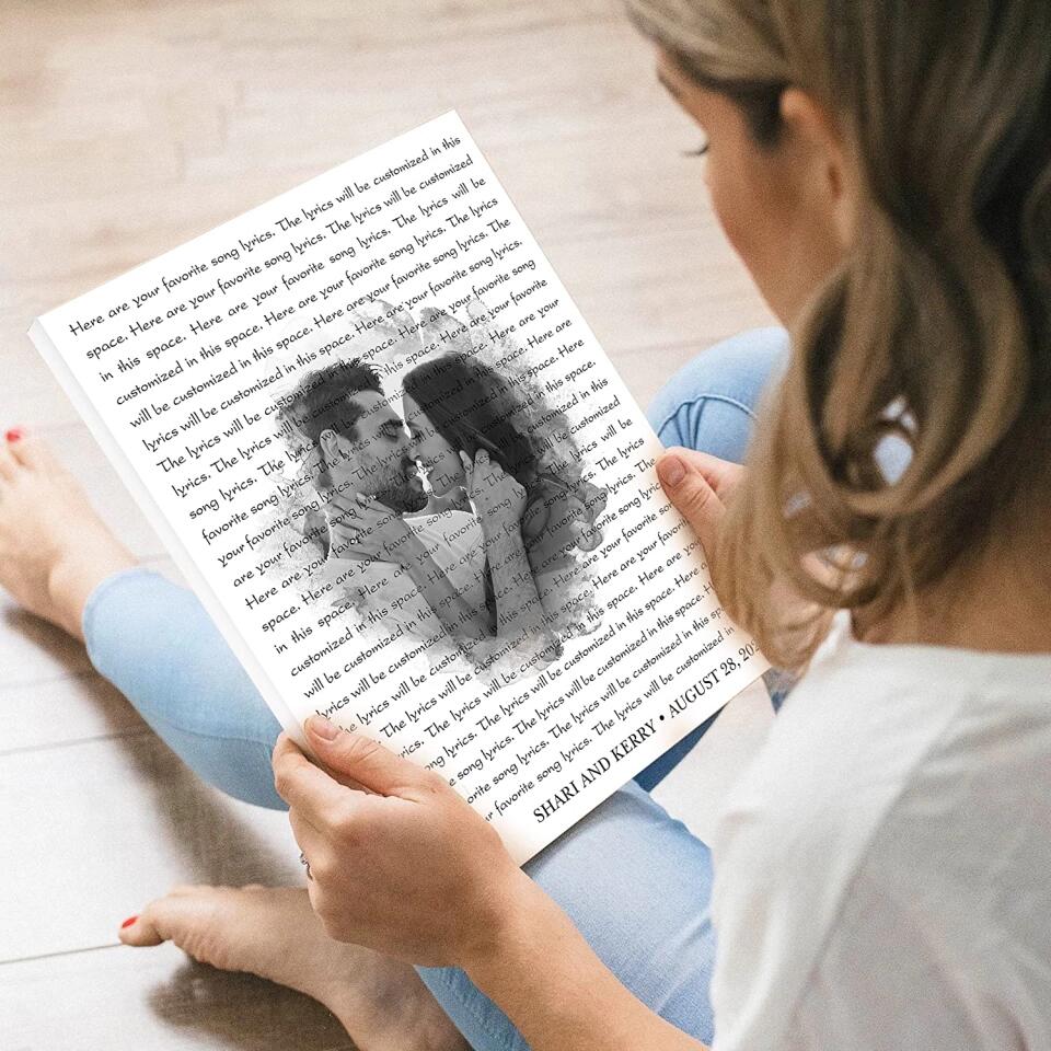 Custom Gift for Husband and Wife Music Song Lyrics Print, Wedding Anniversary Dance Song Lyric Poster, Birthday Valentines Day Gifts