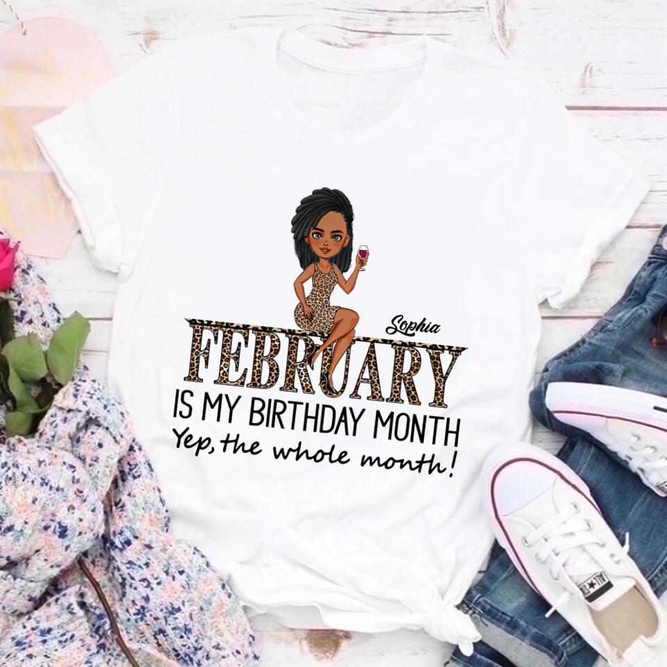 February Birthday Shirt, Custom Birthday Shirt, Queens was Born In February, February Birthday Shirts For Woman, February Birthday Gifts