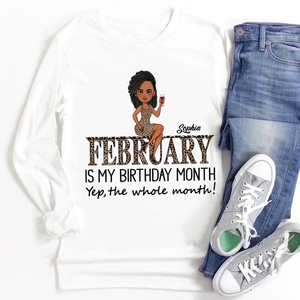 February Birthday Shirt, Custom Birthday Shirt, Queens was Born In February, February Birthday Shirts For Woman, February Birthday Gifts