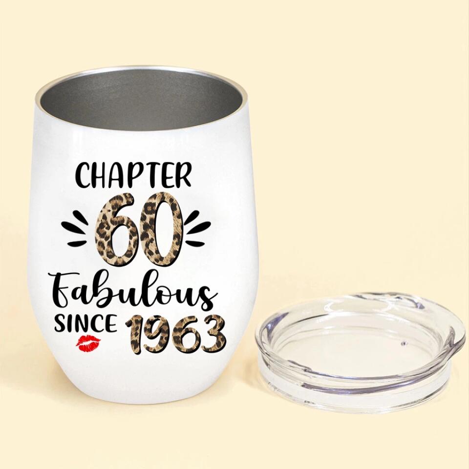 Personalized Wine Tumbler - 60th Birthday Wine Tumbler, Personalized 60th Birthday Gifts, 60th Gift Ideas For Her