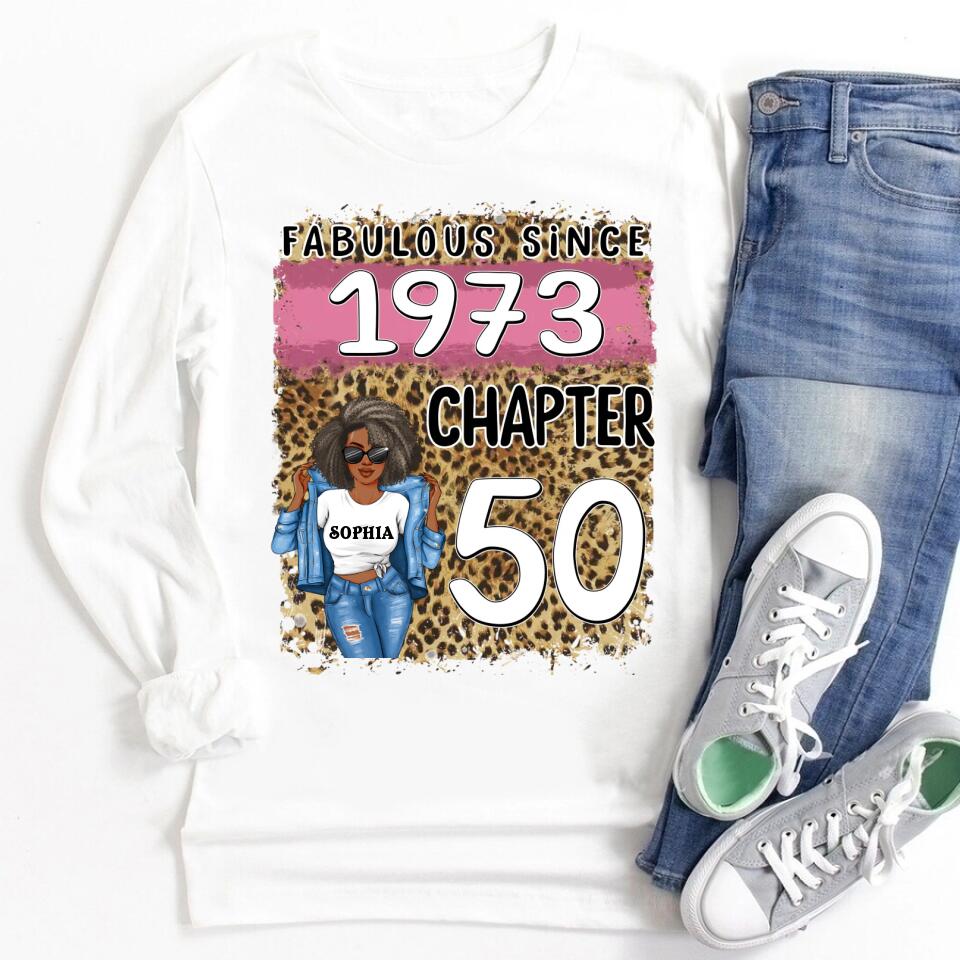 50th Birthday Shirts, Custom Birthday Shirts, Turning 50 Shirt, Gifts For Women Turning 50, 50 And Fabulous Shirt, 1973 Shirt, 50th Birthday Shirts For Her