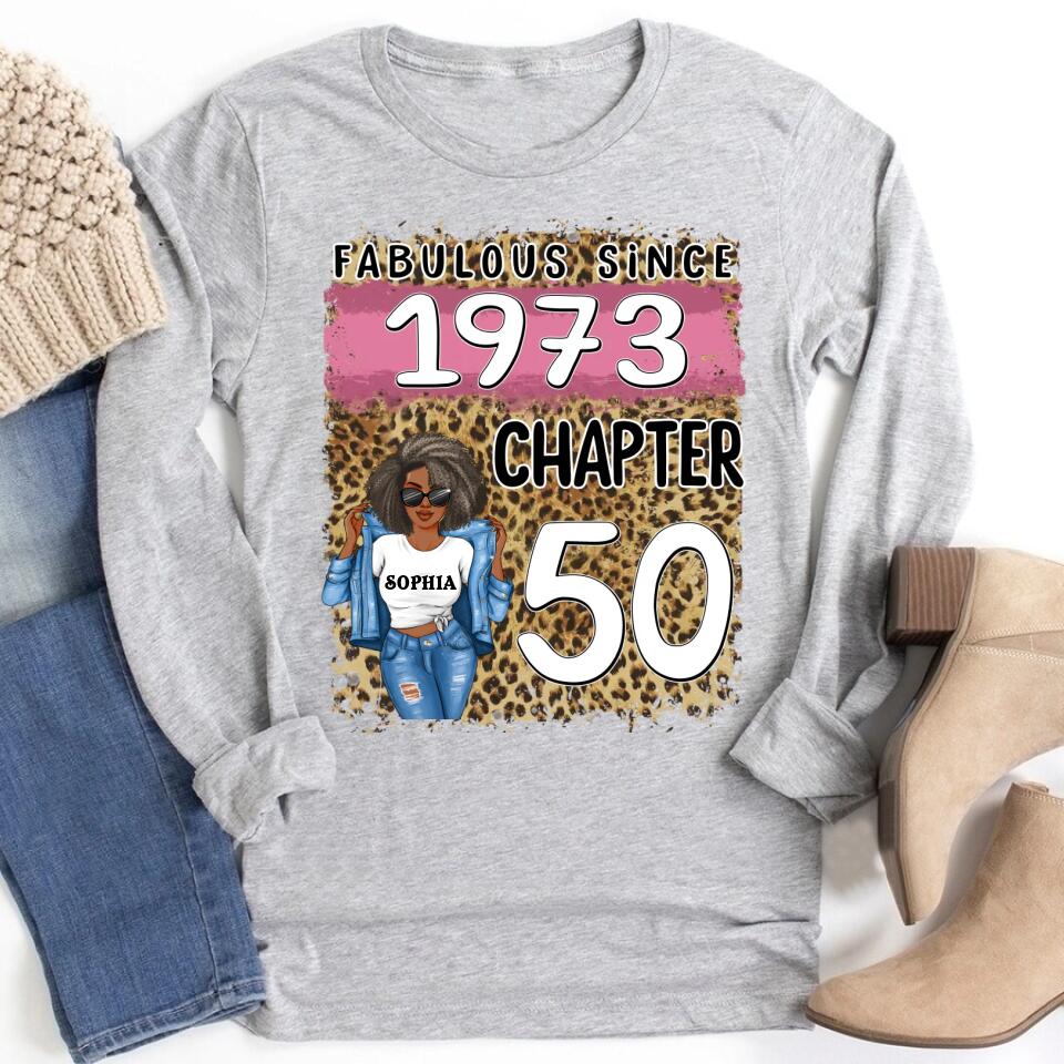 50th Birthday Shirts, Custom Birthday Shirts, Turning 50 Shirt, Gifts For Women Turning 50, 50 And Fabulous Shirt, 1973 Shirt, 50th Birthday Shirts For Her