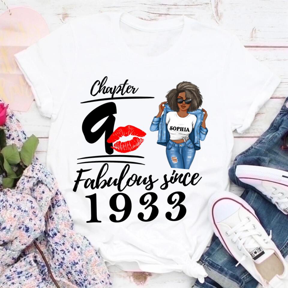 90th birthday shirts for her, Personalised 90th birthday gifts, 1933 t shirt, 90 and fabulous shirt, 90th birthday shirt ideas, gift ideas 90th birthday woman