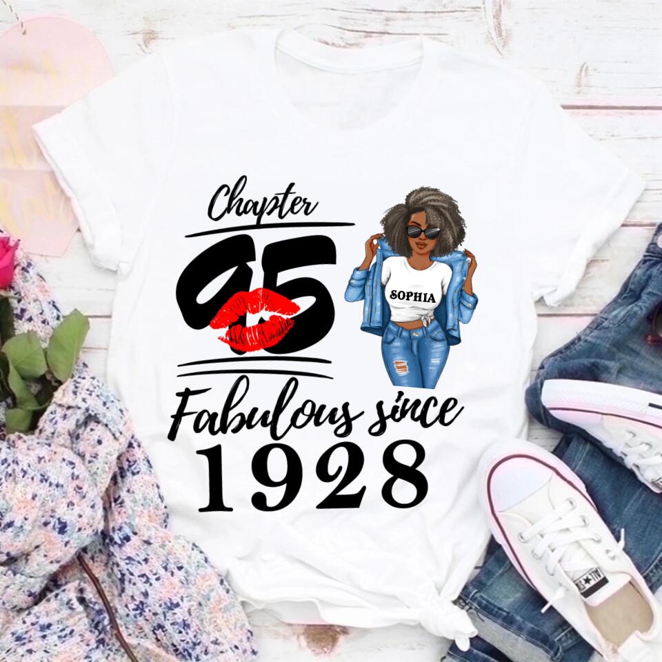 95th birthday shirts for her, Personalised 95th birthday gifts, 1928 t shirt, 95 and fabulous shirt, 95th birthday shirt ideas, gift ideas 95th birthday woman