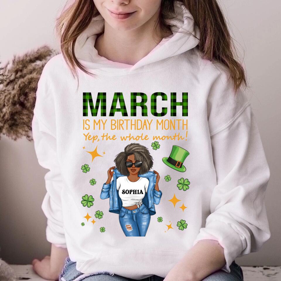 March Birthday Shirt, Custom St. Patricks Day Shirts, Birthday Shirts For St. Patricks Day, March Birthday Shirts For Woman, Birthday Patrick Shirt