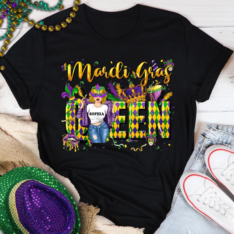 Mardi Gras Queen Shirt, Mardi Gras Shirt, Fat Tuesday Shirt, Mardi Gras T-shirt, Custom Mardi Gras Tee, Mardi Gras Party Shirt, Mardi Gras Gift
