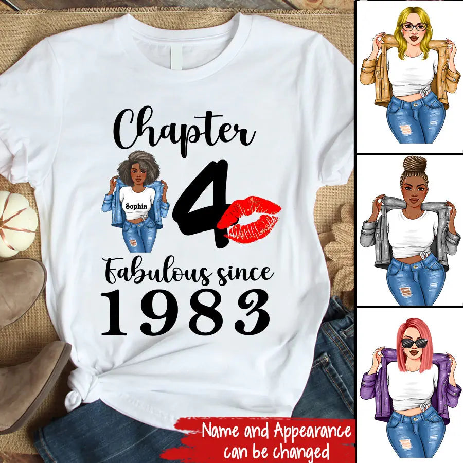 40th birthday shirts for her, Personalised 40th birthday gifts, 1983 t shirt, 40 and fabulous shirt, 40th birthday shirt ideas, gift ideas 40th birthday woman