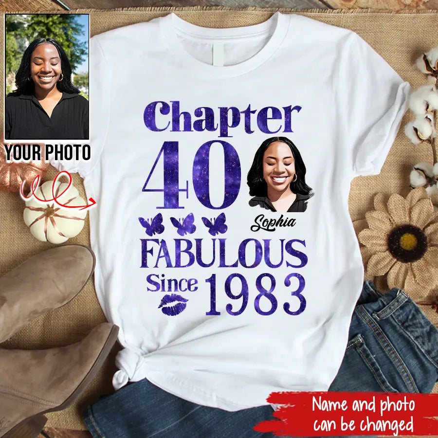 40th Birthday Shirts, Custom Birthday Shirts, Turning 40 Shirt, Gifts For Women Turning 40, 40 And Fabulous Shirt, 1983 Shirt, 50th Birthday Shirts For Her