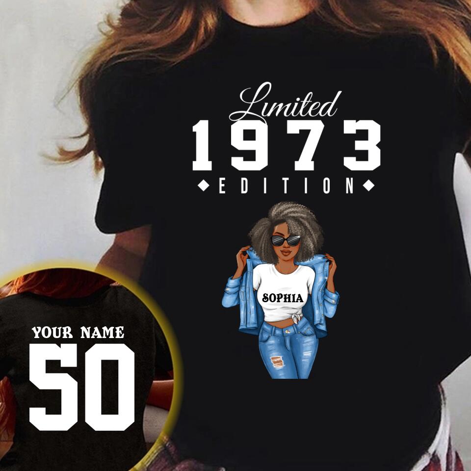 Chapter 50, Fabulous Since 1973 50th Birthday Unique T Shirt For Woman, Her Gifts For 50 Years Old , Turning 50 Birthday Cotton Shirt