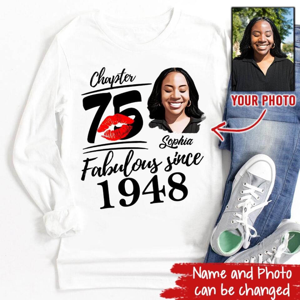 75th Birthday Shirts, Custom Birthday Shirts, Turning 75 Shirt, Gifts For Women Turning 75, 75 And Fabulous Shirt, 1948 Shirt, 75th Birthday Shirts For Her
