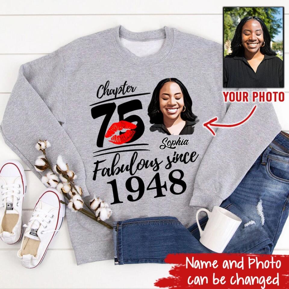 75th Birthday Shirts, Custom Birthday Shirts, Turning 75 Shirt, Gifts For Women Turning 75, 75 And Fabulous Shirt, 1948 Shirt, 75th Birthday Shirts For Her