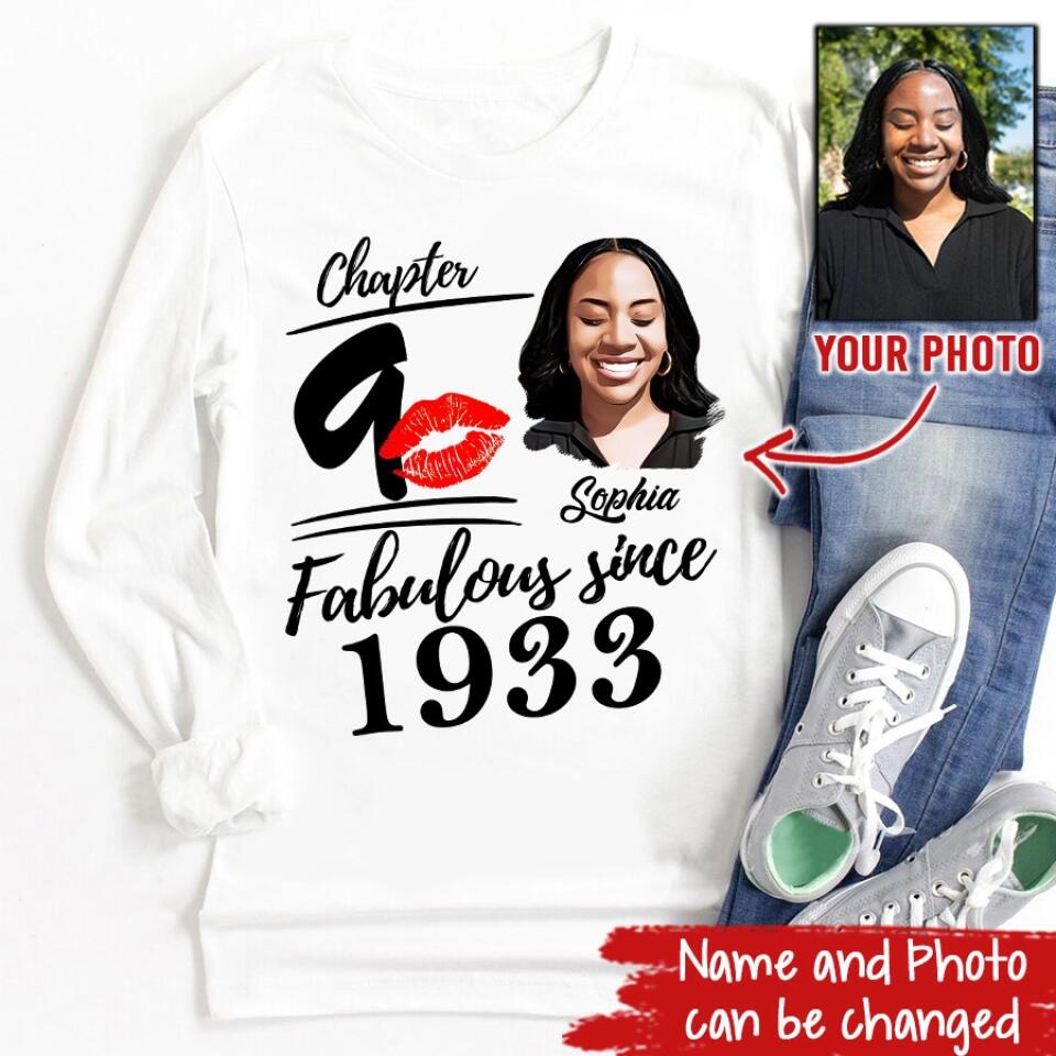 90th Birthday Shirts, Custom Birthday Shirts, Turning 90 Shirt, Gifts For Women Turning 90, 90 And Fabulous Shirt, 1933 Shirt, 90th Birthday Shirts For Her