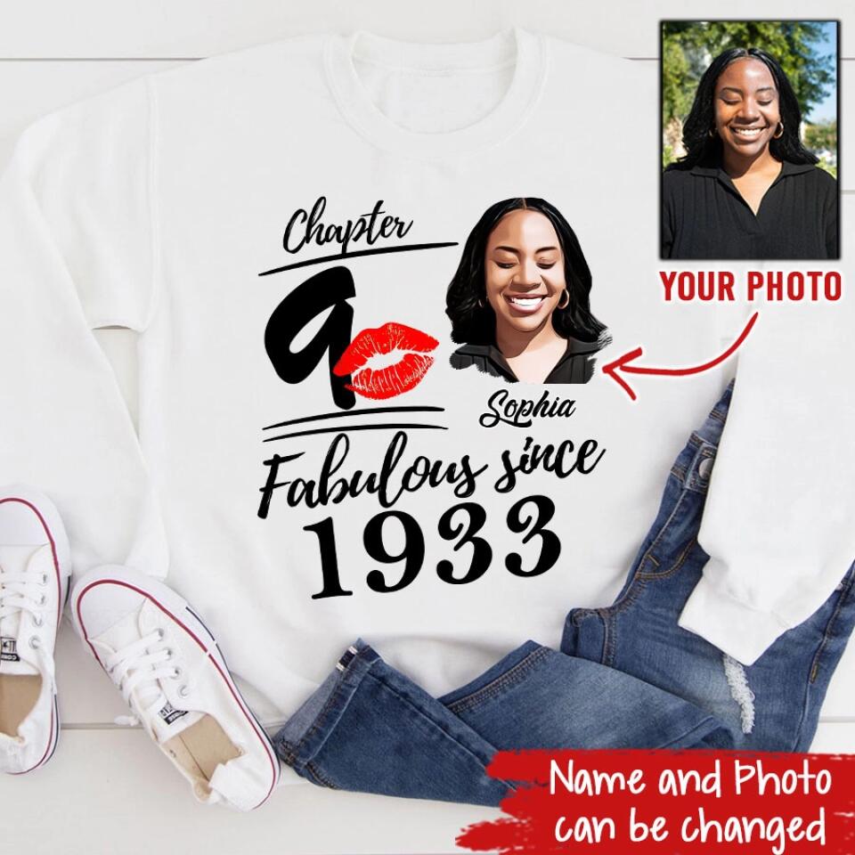 90th Birthday Shirts, Custom Birthday Shirts, Turning 90 Shirt, Gifts For Women Turning 90, 90 And Fabulous Shirt, 1933 Shirt, 90th Birthday Shirts For Her