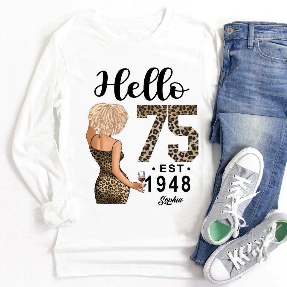 75th Birthday Shirts, Custom Birthday Shirts, Turning 75 Shirt, Gifts For Women Turning 75, 75 And Fabulous Shirt, 1948 Shirt, 75th Birthday Shirts For Her