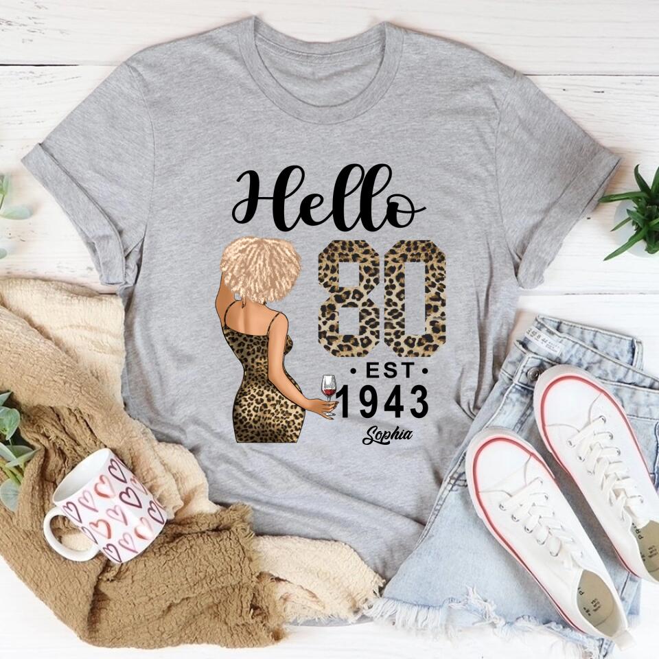 80th Birthday Shirts, Custom Birthday Shirts, Turning 80 Shirt, Gifts For Women Turning 80, 80 And Fabulous Shirt, 1943 Shirt, 80th Birthday Shirts For Her