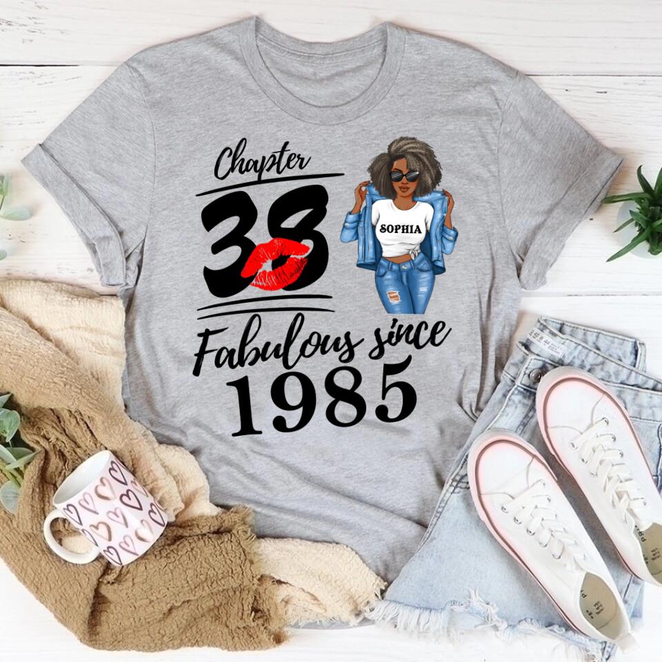 38th Birthday Shirts, Custom Birthday Shirts, Turning 38 Shirt, Gifts For Women Turning 38, 38 And Fabulous Shirt, 1985 Shirt, 38th Birthday Shirts For Her