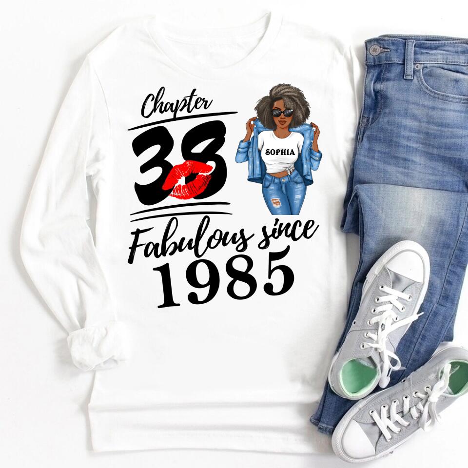 38th Birthday Shirts, Custom Birthday Shirts, Turning 38 Shirt, Gifts For Women Turning 38, 38 And Fabulous Shirt, 1985 Shirt, 38th Birthday Shirts For Her