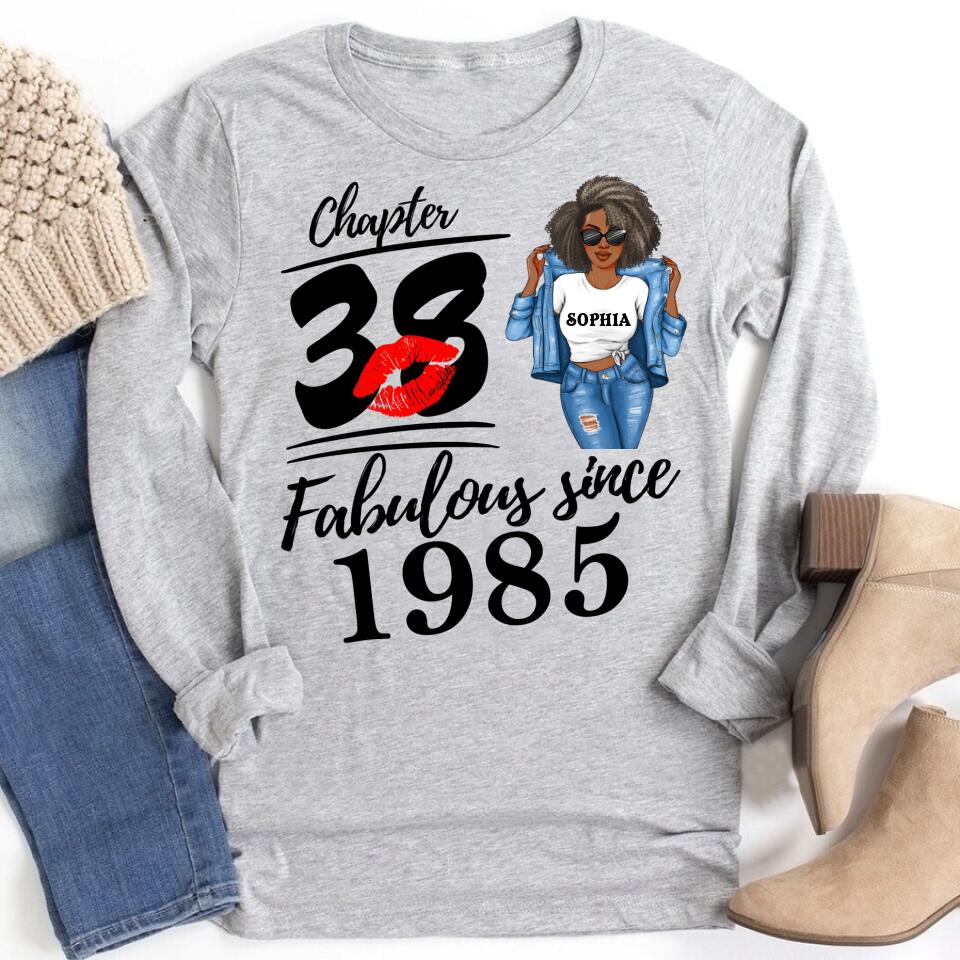 38th Birthday Shirts, Custom Birthday Shirts, Turning 38 Shirt, Gifts For Women Turning 38, 38 And Fabulous Shirt, 1985 Shirt, 38th Birthday Shirts For Her