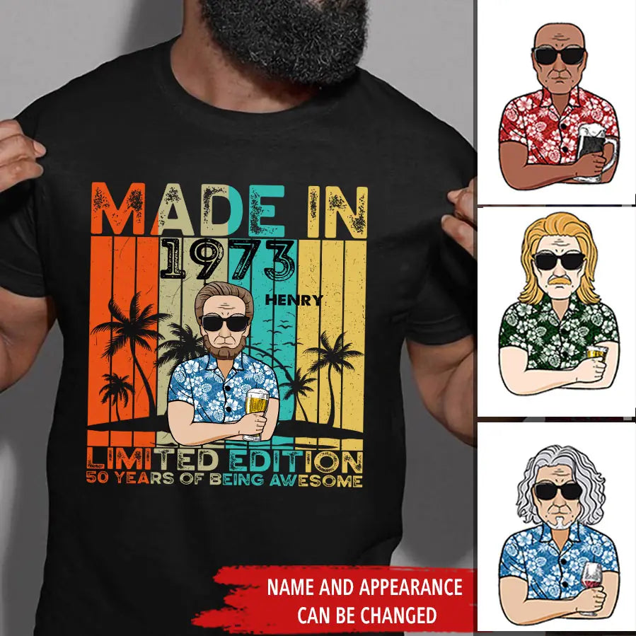 Personalized Birthday T Shirt, Chapter 50, Fabulous Since 1973 50th Birthday Unique T Shirt For Man, Made In 1973,  Limited Edition 50 Years Of Being Awesome