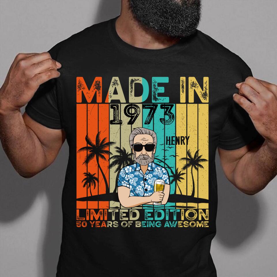 Personalized Birthday T Shirt, Chapter 50, Fabulous Since 1973 50th Birthday Unique T Shirt For Man, Made In 1973,  Limited Edition 50 Years Of Being Awesome