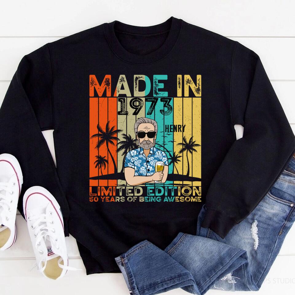 Personalized Birthday T Shirt, Chapter 50, Fabulous Since 1973 50th Birthday Unique T Shirt For Man, Made In 1973,  Limited Edition 50 Years Of Being Awesome
