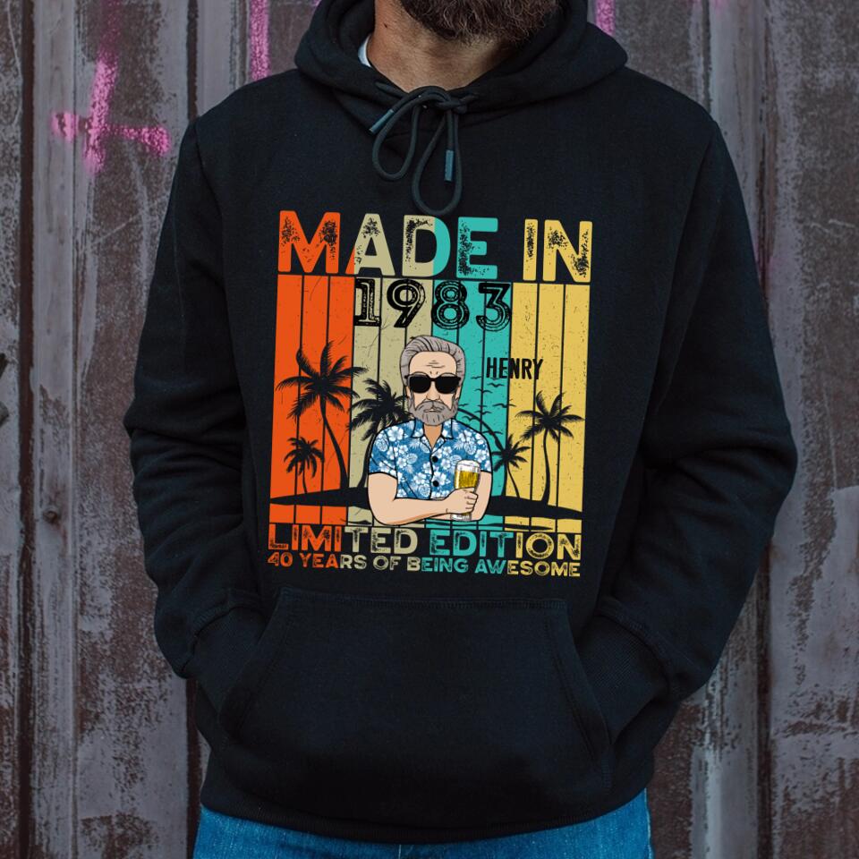 Personalized Birthday T Shirt, Chapter 40, Fabulous Since 1983 40th Birthday Unique T Shirt For Man, Made In 1983,  Limited Edition 40 Years Of Being Awesome