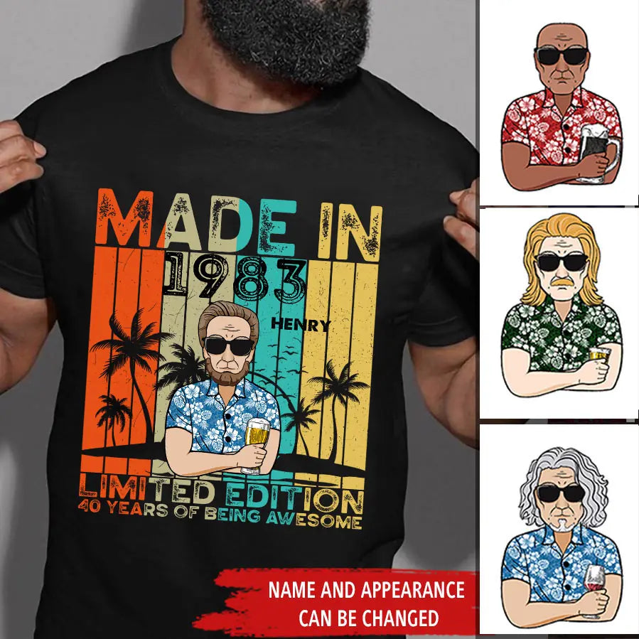 Personalized Birthday T Shirt, Chapter 40, Fabulous Since 1983 40th Birthday Unique T Shirt For Man, Made In 1983,  Limited Edition 40 Years Of Being Awesome