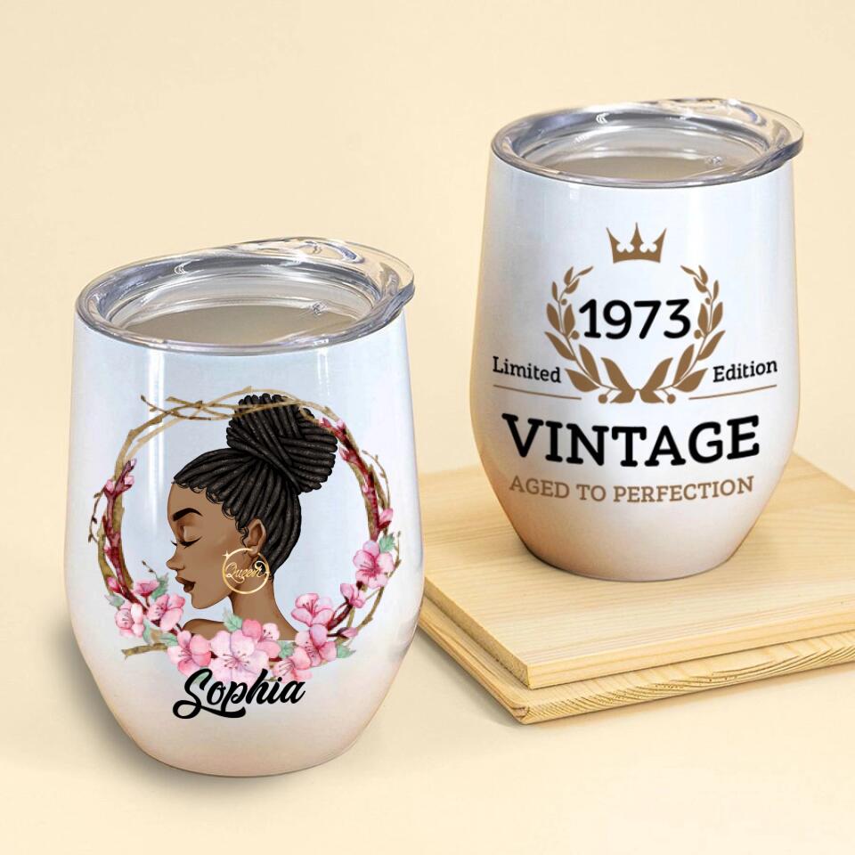 Personalized Wine Tumbler - 50th Birthday Wine Tumbler, Personalized 50th Birthday Gifts, 50th Gift Ideas For Her