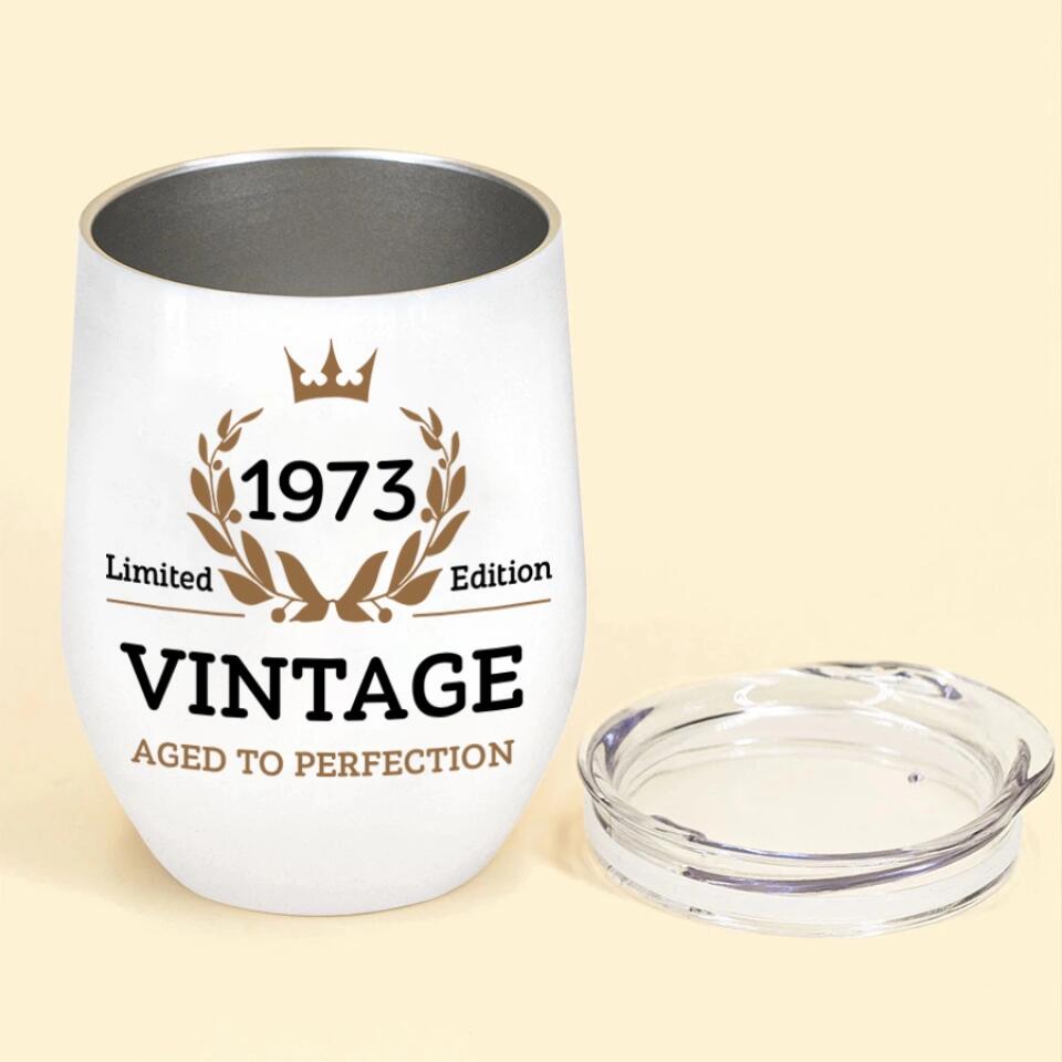 Personalized Wine Tumbler - 50th Birthday Wine Tumbler, Personalized 50th Birthday Gifts, 50th Gift Ideas For Her