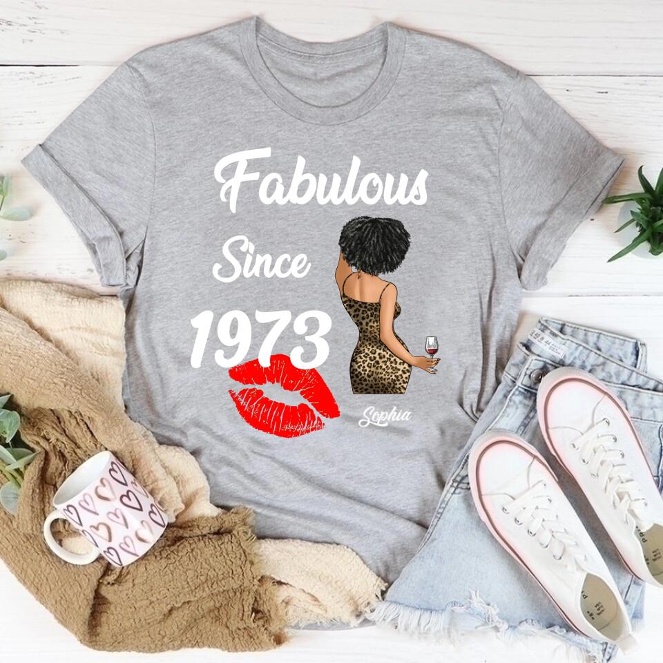 50th Birthday Shirts, Custom Birthday Shirts, Turning 50 Shirt, Gifts For Women Turning 50, 50 And Fabulous Shirt, 1973 Shirt, 50th Birthday Shirts For Her