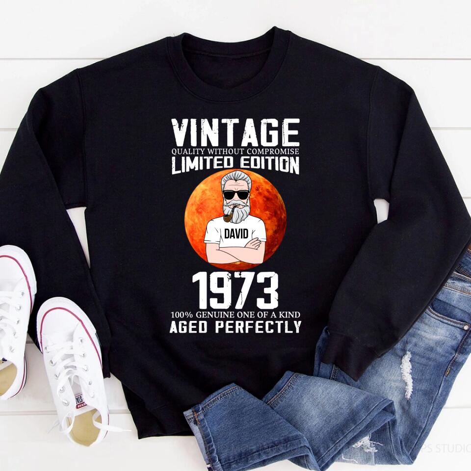 Personalized Birthday T Shirt, Chapter 50, Fabulous Since 1973 50th Birthday Unique T Shirt For Man, Vintage Quality without compromise Limited edition 1973 100% genuine of a kind aged perfectly