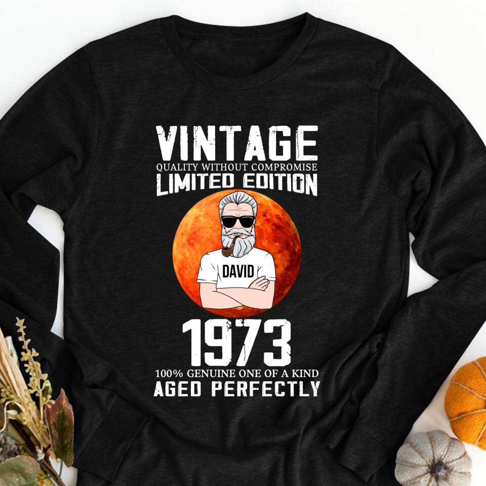 Personalized Birthday T Shirt, Chapter 50, Fabulous Since 1973 50th Birthday Unique T Shirt For Man, Vintage Quality without compromise Limited edition 1973 100% genuine of a kind aged perfectly