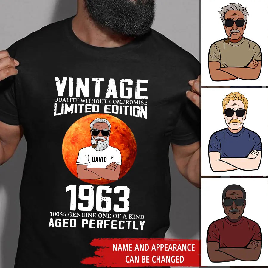 Personalized Birthday T Shirt, Chapter 60, Fabulous Since 1963 60th Birthday Unique T Shirt For Man, Vintage Quality without compromise Limited edition 1963 100% genuine of a kind aged perfectly