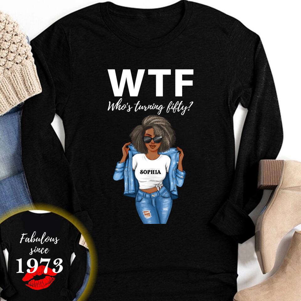 Chapter 50, Fabulous Since 1973 50th Birthday Unique T Shirt For Woman, Her Gifts For 50 Years Old , Turning 50 Birthday Cotton Shirt