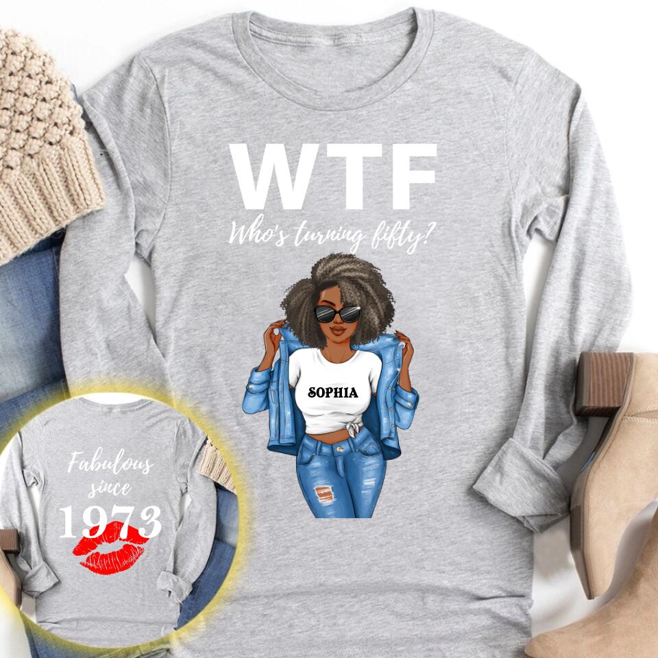 Chapter 50, Fabulous Since 1973 50th Birthday Unique T Shirt For Woman, Her Gifts For 50 Years Old , Turning 50 Birthday Cotton Shirt