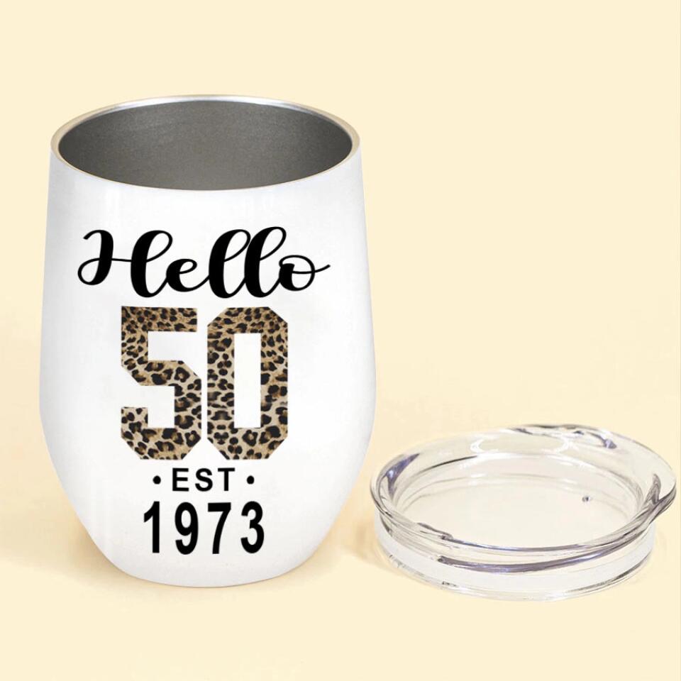 Personalized Wine Tumbler - 50th Birthday Wine Tumbler, Personalized 50th Birthday Gifts, 50th Gift Ideas For Her