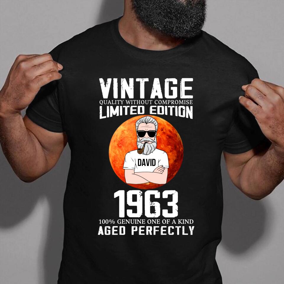 Personalized Birthday T Shirt, Chapter 60, Fabulous Since 1963 60th Birthday Unique T Shirt For Man, Vintage Quality without compromise Limited edition 1963 100% genuine of a kind aged perfectly