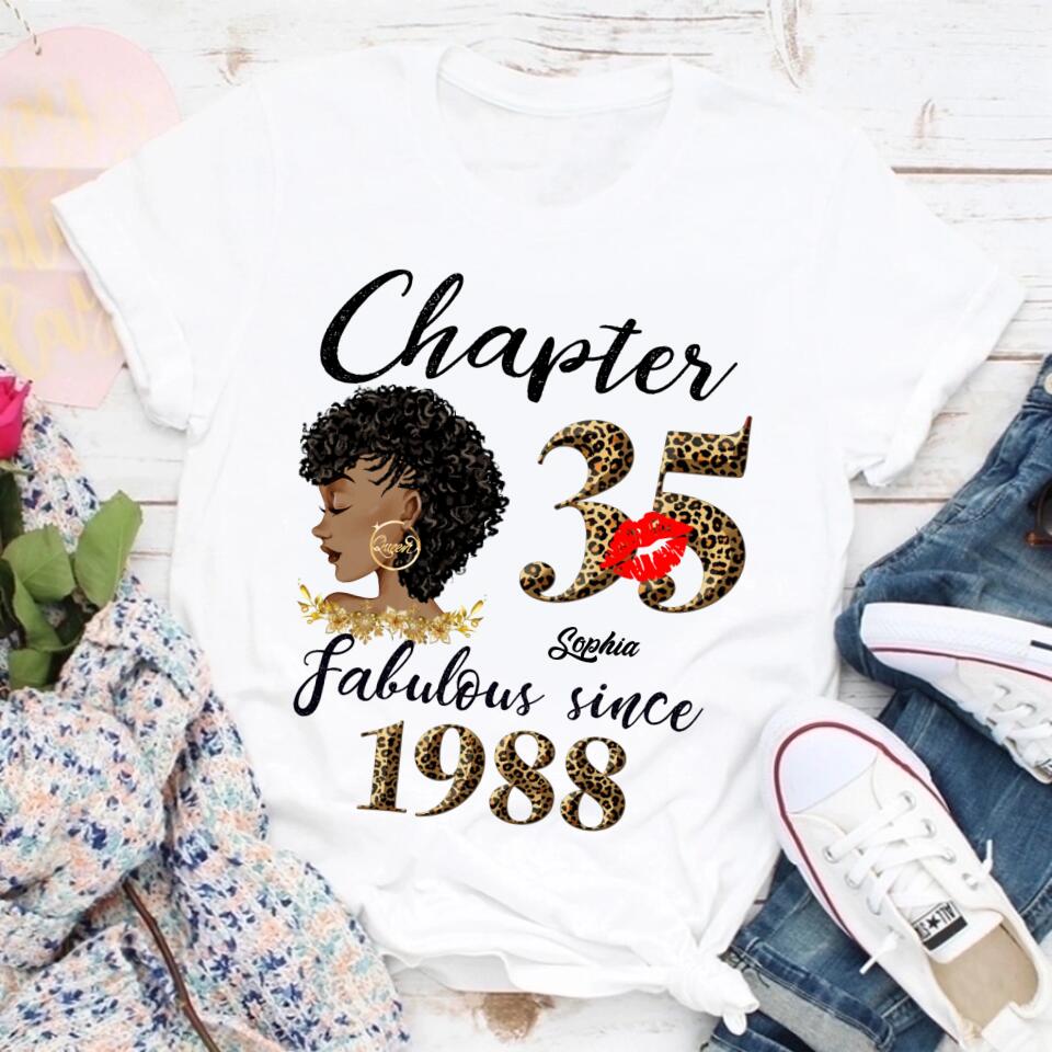 35th birthday shirts for her, Personalised 35th birthday gifts, 1988 t shirt, 35 and fabulous shirt, 35th birthday shirt ideas, gift ideas 35th birthday woman